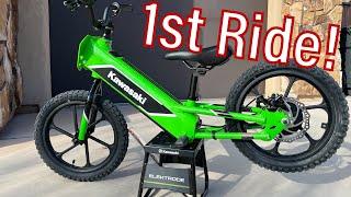 Kawasaki Elektrode! Electric balance bike - for ages 3-8