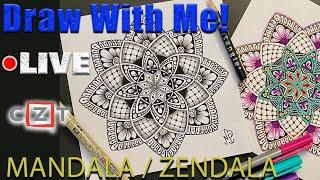 MANDALA / ZENDALA Art -  Live - MandalaNPA 016 - Draw Along