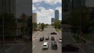 View of the Plus15 Skywalk Network!!! #skywalk #shortvideo #view #downtown #sky #clouds #yyc #shorts