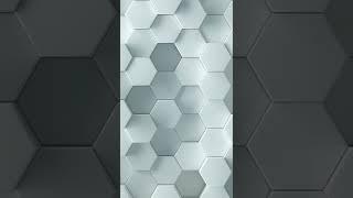 Vertical Screen Saver Background 3D Hexagon White Clean 5 Hour Loop