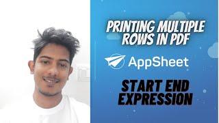 How to print multiple rows in pdf in Appsheet | start end Expression in Appsheet using filters