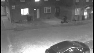 Arson attack on car in Pinehurst, Swindon. Amazing CCTV film