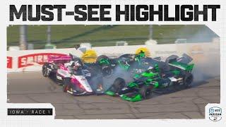 David Malukas, multiple cars involved in opening lap crash at Iowa | INDYCAR