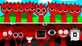 Incredibox Sprunki All Red (Raddy) Version | Normal Vs Horror Style