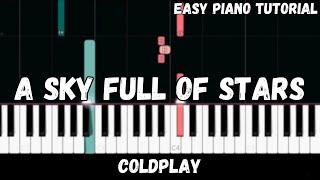 Coldplay - A Sky Full of Stars (Easy Piano Tutorial)