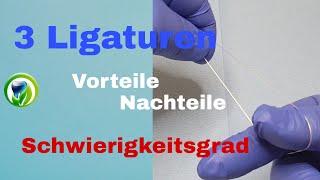 3 Ligaturen für Kofferdam - wie macht man Ligaturen? - Kompositfüllung, Keramik kleben - ligature