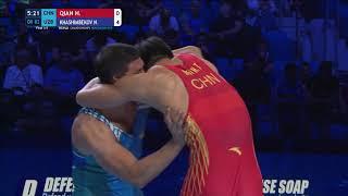 BRONZE GR - 82 kg: H. QIAN (CHN) v. N. KHASHIMBEKOV (UZB)