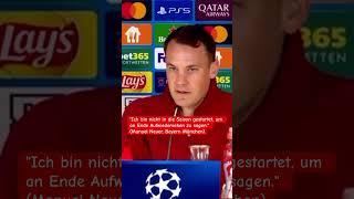 Manuel Neuer denkt überhaupt nicht ans Aufhören #neuer #fcbayern #fcb #championsleague #bundesliga