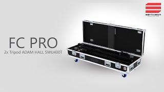 Flight Case Microphone Stands, 2x Stands ADAM HALL SWU400T