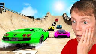 The FASTEST SUPER CARS in GTA 5 vs MEGA RAMP!