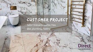 Safari Marble Tiles Bathroom | Customer Project by AR  Plumbing, Heating & Gas