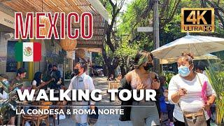  Mexico City Walking Tour | La Condesa, Roma Norte, & Hipódromo [4K HDR / 60fps]