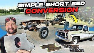 EASY Short bed Conversion! 6.0 Swap.  6 inch Lift kit. 3/4 Ton Axles. Chevy Square Body Build