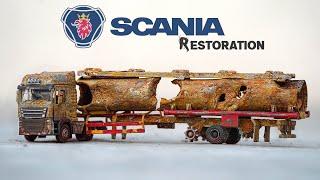 Full Destroyed Scania Oil Tanker Truck Restoration