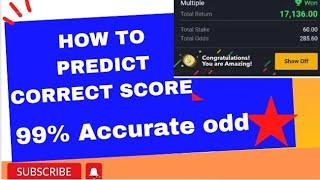 How to Predict correct score. #correctscore website