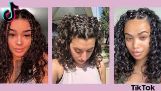 curly easy hairstyles | tiktok compilation