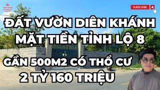 BÁN ĐẤT MẶT TIỀN TỈNH LỘ 8 DIÊN LÂM DIÊN KHÁNH, PHÙ HỢP LÀM NHÀ VƯỜN | TRẦN ANH THI BĐS.