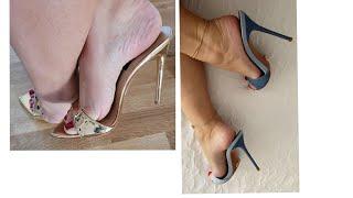 Absolutely trendy collection of party wear high heel mule for ladies.