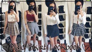 Plaid Skirt Lookbook  6 Grunge Looks // Fashionlin