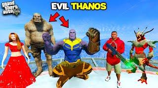 EVIL THANOS Attack FRANKLIN and DEVIL GOD in GTA 5 | SHINCHAN and CHOP