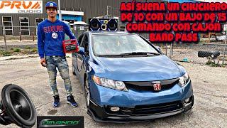 JUNIOR LE METIÓ ESTE MUSICON A SU HONDA CIVIC 2007 CHUCHERO DE 10 BAJOS COMADO DE 15 CAJÓN BAND PASS