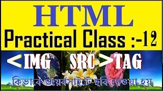 How to Insert Image in a Website in Bangla|HTML| img tag with src set attribute title, alt, size tag