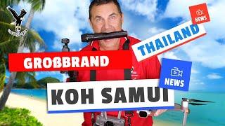 Großbrand in einer Tempelanlage auf Koh Samui in Thailand