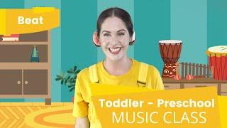 Let's play a beat! | Music classes for kids | Rhythm stick activity for toddlers and preschoolers