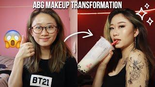 ABG (Asian Baby Girl) Makeup Transformation | I like LIHO Bubble Tea