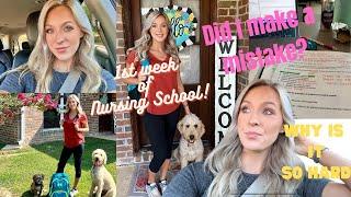 Nursing School FIRST WEEK | What it is like being a NURSING STUDENT | FIRST DAY CANCELED!