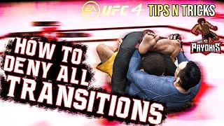 UFC 4: HOW TO DENY ALL TRANSITIONS! (CONTROLLER ON SCREEN)