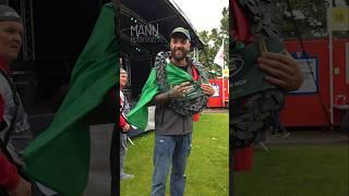 Victory Lap: Andrea Majola Celebrates His Junior Manx GP Win with Fans  Manx GP 2024