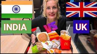 MCDONALD'S INDIA VS UK | CHALLENGE |FASTFOOD 