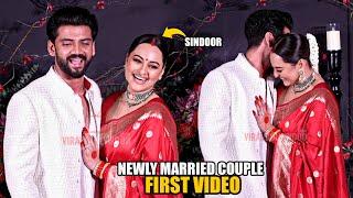 Sonakshi Sinha and Zaheer Iqbal Blushing | FIRST VIDEO in Public after Marriage | Cutest Moment