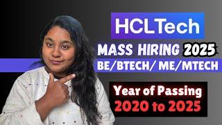 HCL Engineering Graduates Mass Hiring|BE/BTECH/ME/MTECH hiring|2020-2024