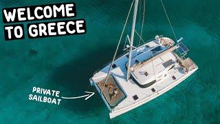 SAILING THE GREEK ISLANDS ON OUR OWN PRIVATE SAILBOAT (welcome to Mykonos, Greece)