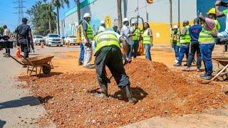 Kampala Roads Project Construction in 2024: Ndeeba–Kabowa Neighbourhoods.