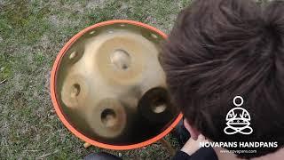 The Last Of The Mohicans | 9 Note Handpan in D Kurd in Gold | Generation 7 | Novapans Handpans