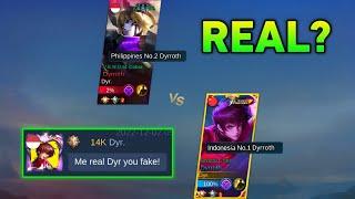 DYR vs TOP 2 PHILIPPINES DYRROTH FAKE DYR! HE DESTROY ME?!