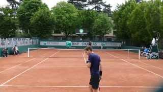 Andy Murray Hitting in court level view ᴴᴰ