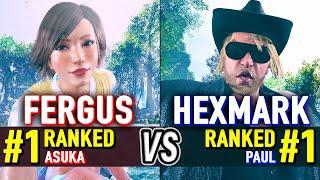 T8  FERGUS (#1 Ranked Asuka) vs HEXMARK (#1 Ranked Paul)  Tekken 8 High Level Gameplay