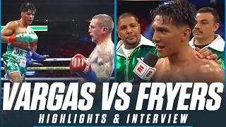 Emiliano Fernando Vargas Overwhelms Opponent For Entire Fight | FIGHT HIGHLIGHTS & INTERVIEW