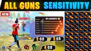 All Gun Headshot Sensitivity Setting After New OB47 Update | Free Fire Max Auto Headshot Sensitivity