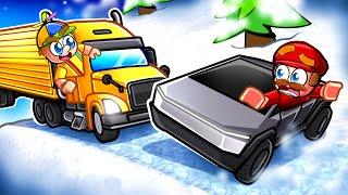 DRIVING TRUCKS ON ICE... (bad idea)