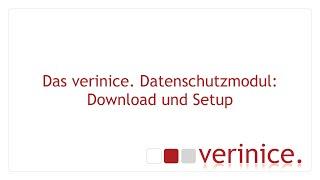 Das verinice. Datenschutzmodul: Download & Setup