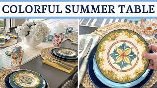 COLORFUL OUTDOOR TABLESCAPE | Tablescape Basics | Celebrating Summer Series | Summer 2023