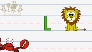 Write the letter L | Alphabet Writing lesson for children | The Singing Walrus