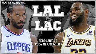 Los Angeles Lakers vs LA Clippers Full Game Highlights | Feb 28 | 2024 NBA Season