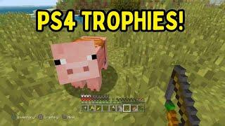 Just getting some TROPHIES - Playstation 4 Edition Minecraft