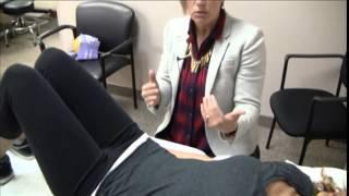 Demonstration of Pelvic Floor Muscle Exercises to prevent urinary incontinence